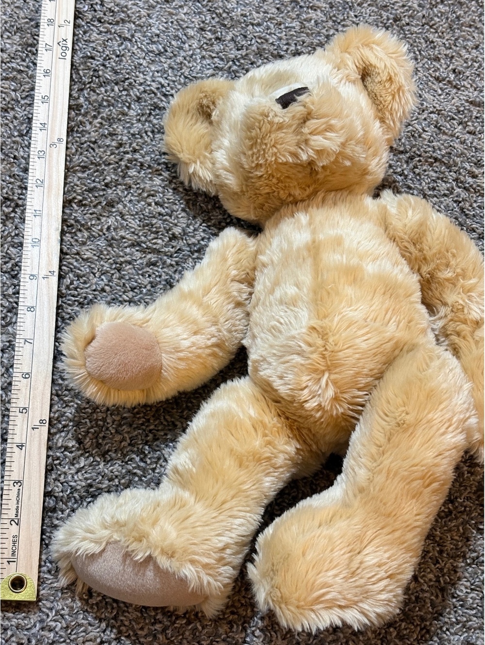 Vintage Fannie May Fanny Farmer Teddy Bear Plush 17" Blonde Stuffed Animal